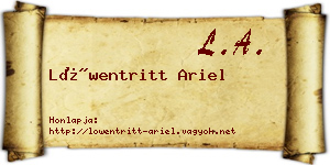 Löwentritt Ariel névjegykártya